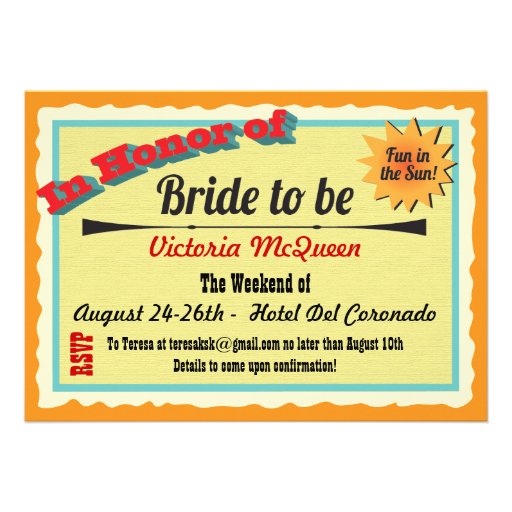 Girls Weekend Getaway Invitation