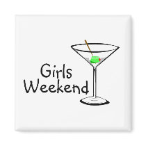Girls Weekend Martini Magnet