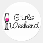 Girls Weekend Round Sticker