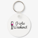 Girls Weekend (Wine) keychains by TeeZazzle Girls Weekend (Wine) keychains