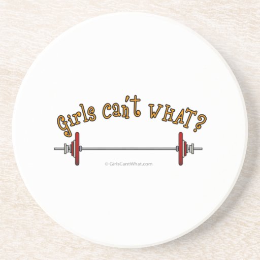 Girls Weightlifting Barbells Coasters