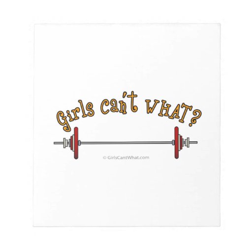 Girls Weightlifting Barbells Memo Note Pads