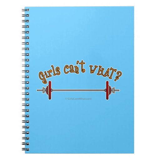 Girls Weightlifting Barbells Notebook