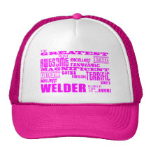 Girls Welders : Pink Greatest Welder Mesh Hats