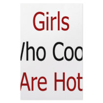 Girls Who Cook Are Hot Personalized Stationery