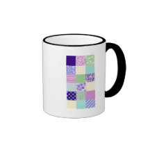 Girly and Fresh Pattern Squares Vector Quilt Mug