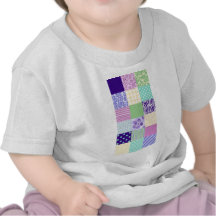 Girly and Fresh Pattern Squares Vector Quilt Tee Shirt