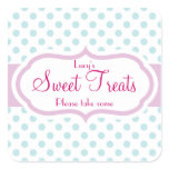 Girly Aqua & Pink Polka Dot Pattern Cute Stickers