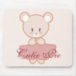 Girly Bear Mouse Pads
