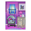 girly bedroom cards