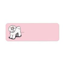 Girly Bichon Frise Labels