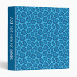 Girly Blue Leopard Pattern Binder