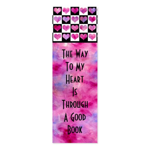 Girly Bookmark Business Cards (front side)
