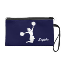 Girly Cheerleaders Night Out Wristlet Blue at Zazzle