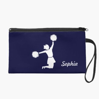 Girly Cheerleaders Night Out Wristlet In Blue