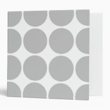 Girly Chic Accessory Party Treat Silver Polka Dots 3 Ring Binder