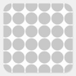 Girly Chic Accessory Party Treat Silver Polka Dots Square Stickers