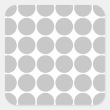 Girly Chic Accessory Party Treat Silver Polka Dots Square Stickers