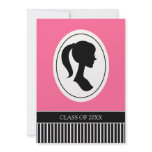 Girly Chic Silhouette 2012 Graduation Announcement