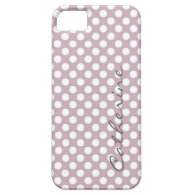 Girly, classic pastel light pink polka dots iPhone 5 cases