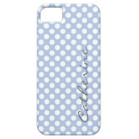 Girly, classic pastel light purple polka dots iPhone 5 cover