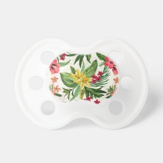 Girly Colorful Blossom BooginHead Pacifier