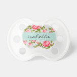 Girly Cottage Chic Romantic Floral Vintage Roses Pacifier