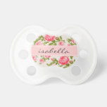 Girly Cottage Chic Romantic Floral Vintage Roses Baby Pacifiers