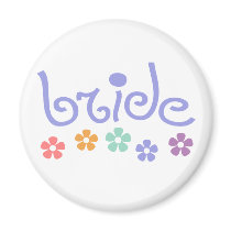 Girly-Cue Bride magnets