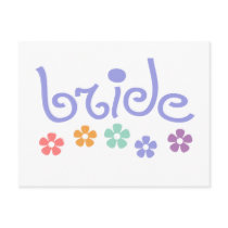 Girly-Cue Bride postcards