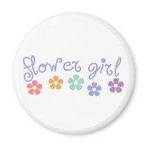 Girly-Cue Flower Girl magnets