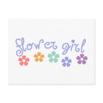 Girly-Cue Flower Girl postcards