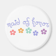 Girly-Cue Maid of Honor Refrigerator Magnets