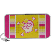 Girly Cute Candy Skull Bright Colors Speakers speakers