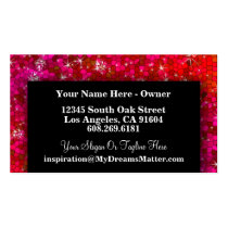 Girly Cute Glitter Professional Hair MakeUp Artist business cards