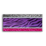 Girly Diamond Animal Print Envelope
