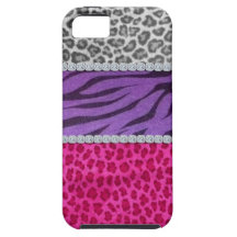 Girly Diamond Animal Print iPhone 5 Case