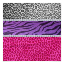 Girly Diamond Animal Print Photograph