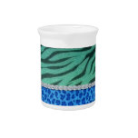 Girly Diamond Animal Print Pitchers