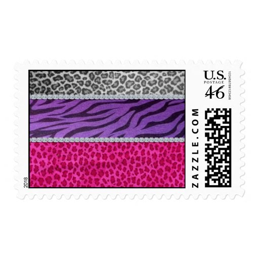 Girly Diamond Animal Print Stamp