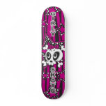 Girly Emo Skull Skate Deck