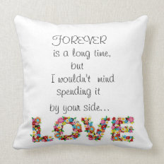 Girly Floral Love Pillow
