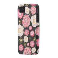 Girly Floral Pattern Case Mate Iphone Barely There iPhone 4/4S Covers