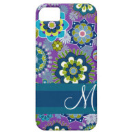 Girly Floral Pattern with monogram iPhone 5 Cover