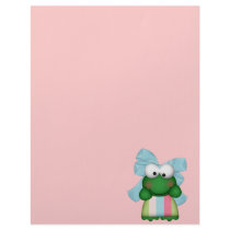 girly froggy in stripe dress with bow letterhead by doonidesigns girly froggy in stripe dress with bow letterhead