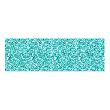 Girly, Fun Aqua Blue Glitter Printed Business Card Templates
