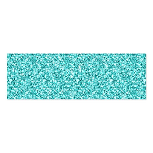Girly, Fun Aqua Blue Glitter Printed Business Card Templates (front side)