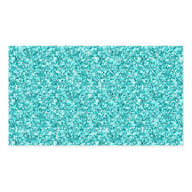 Girly, Fun Aqua Blue Glitter Printed Business Card
