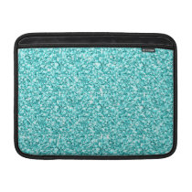 Girly, Fun Aqua Blue Glitter Printed Sleeves For MacBook Air at  Zazzle