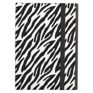 Girly Fun Black Zebra Stripes Pattern iPad Case